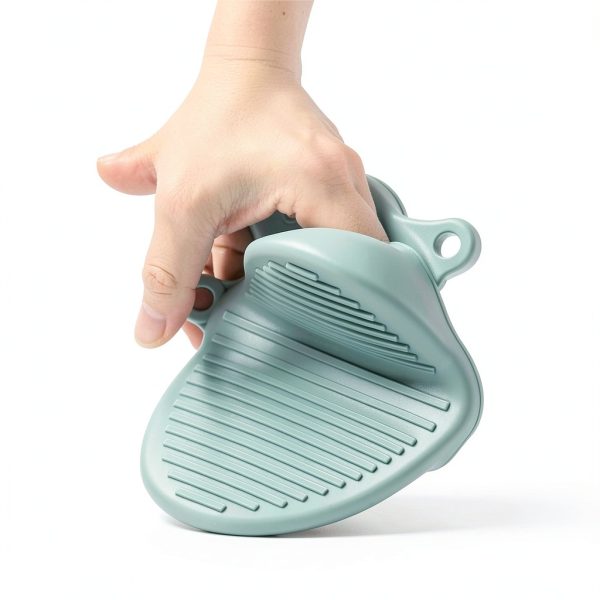 Silicone Pinch Grips Finger Protectors Green Heat-Resistant Oven Mitts-0