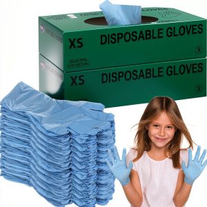 Woanger Kids Nitrile Gloves Disposable Cleaning X Small 200 Piece Pack-0