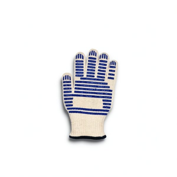 Oven Mitts, Heat Resistant Cotton Gloves for Kitchen, BBQ & Microwave, White-2