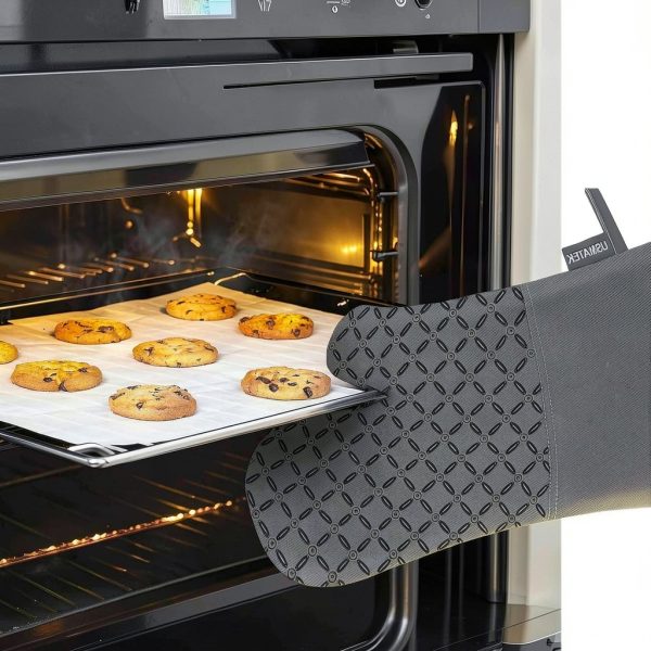 Oven Mitts Set USMATEK 6‑Piece Heat‑Resistant Silicone Gloves &-3