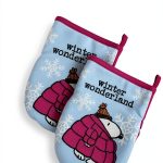 Christmas Theme Kitchen Mini Oven Mitts, 2pk-Heat Resistant Oven Gloves with Insulation Ideal for Handling Hot Kitchenware-Non-Slip Grip (Christmas Lights)-0
