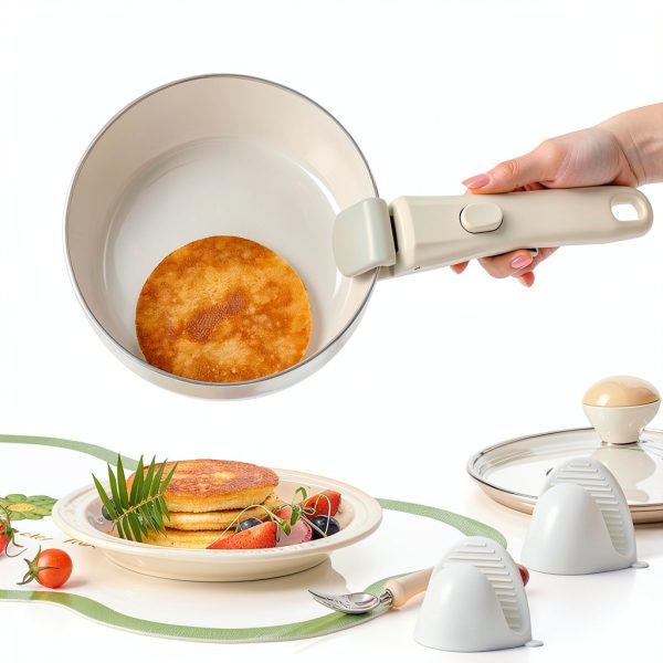 Detachable Pan Handle Mitts HKZTUY Cream White Space Saving Heat Safe-7