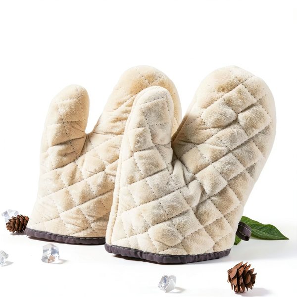 Cotton Oven Mitt 2 Pcs – High Heat Resistant Microwave Gloves for BBQ-0