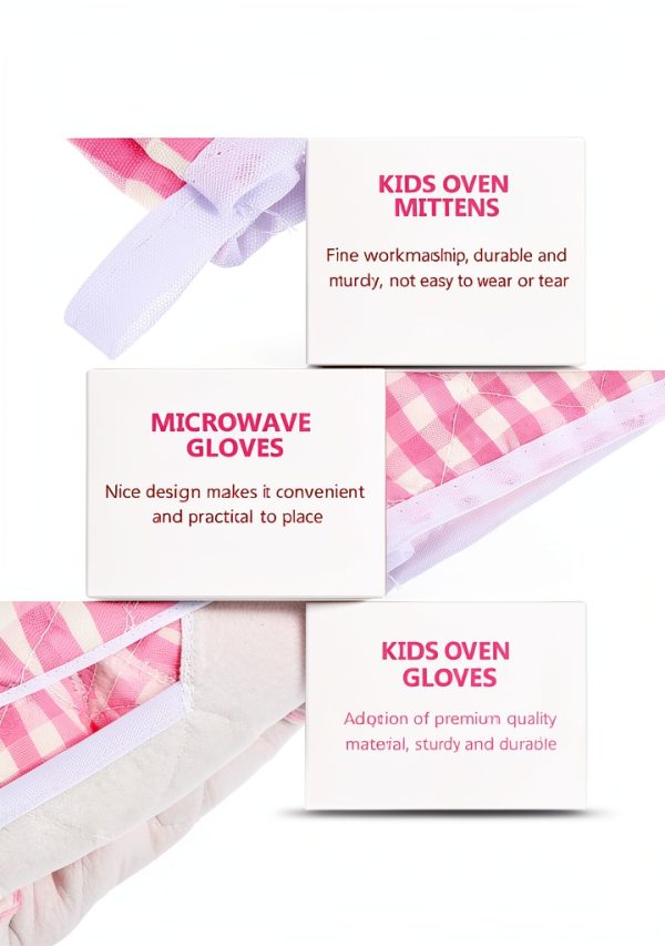 Oven Mitts for Kids by DOITOOL – Heat‑Resistant Polyester Gloves-3