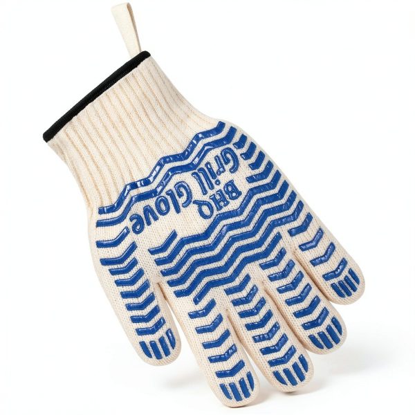 Oven Gloves CZSYZCZS Heat Resistant Silicone and Cotton Oven Mitts-1