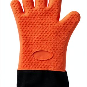 Orange Heat Resistant Oven Gloves FSZ Creationz Silicone Non‑Slip Mitt-0