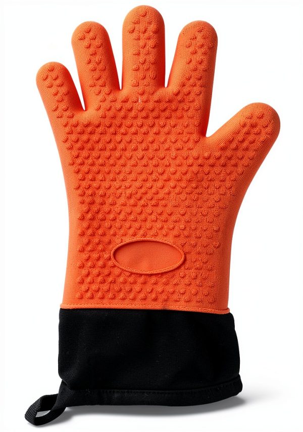 Orange Heat Resistant Oven Gloves FSZ Creationz Silicone Non‑Slip Mitt-0