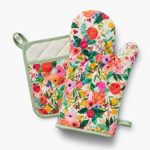 Rifle Paper Co. Garden Party Oven Mitt Cotton Heat-Resistant 450°F-0