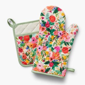 Rifle Paper Co. Garden Party Oven Mitt Cotton Heat-Resistant 450°F-0